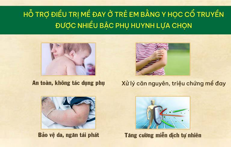 Y học cổ truyền phù hợp với mề đay ở trẻ em