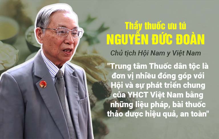 Chủ tịch Hội Nam Y Việt Nam đánh giá cao liệu pháp thảo dược của Trung tâm Thuốc dân tộc