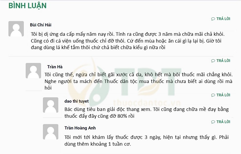 Tiêu ban Giải độc thang chữa dị ứng da