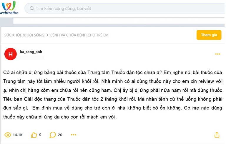 Tiêu ban Giải độc thang chữa dị ứng da