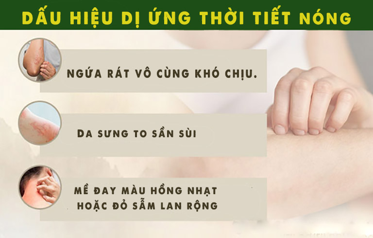 Triệu chứng của dị ứng thời tiết nóng