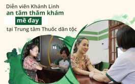 Diễn viên Khánh Linh thăm khám bệnh mề đay tại Trung tâm Thuốc dân tộc