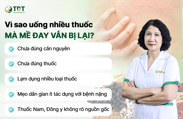 Lý do dùng nhiều loại thuốc mà mề đay không đỡ